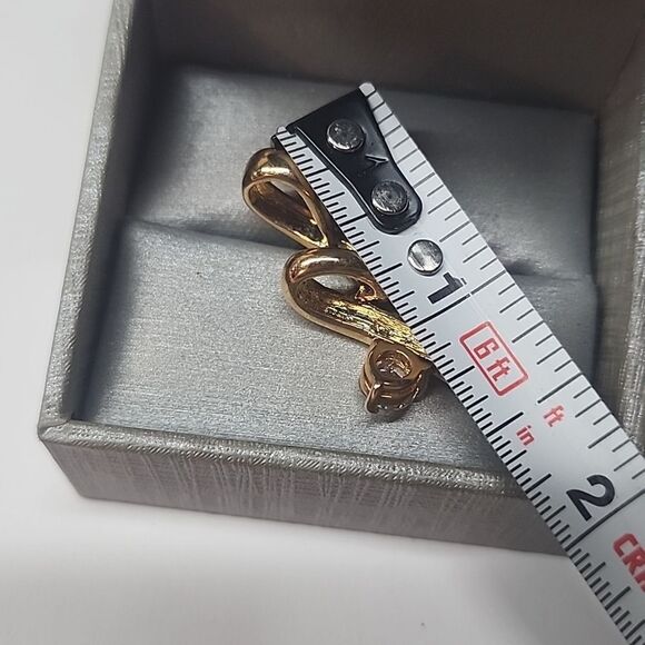 Vintage Gold Tone Pendant with Cubic Zirconia - Picture 4 of 4